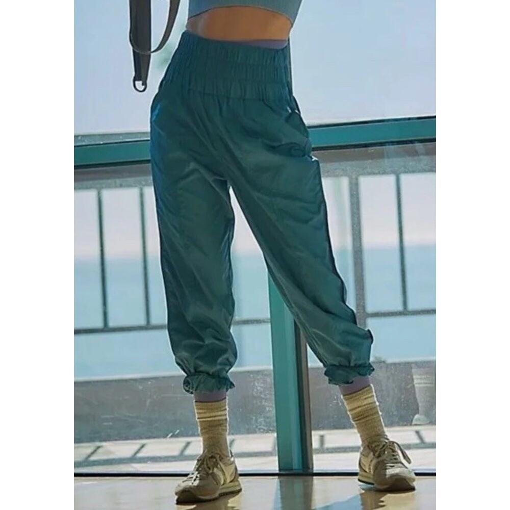 Free People Movement Coastline Teal Blue The Way Home Jogger Pants Size Small